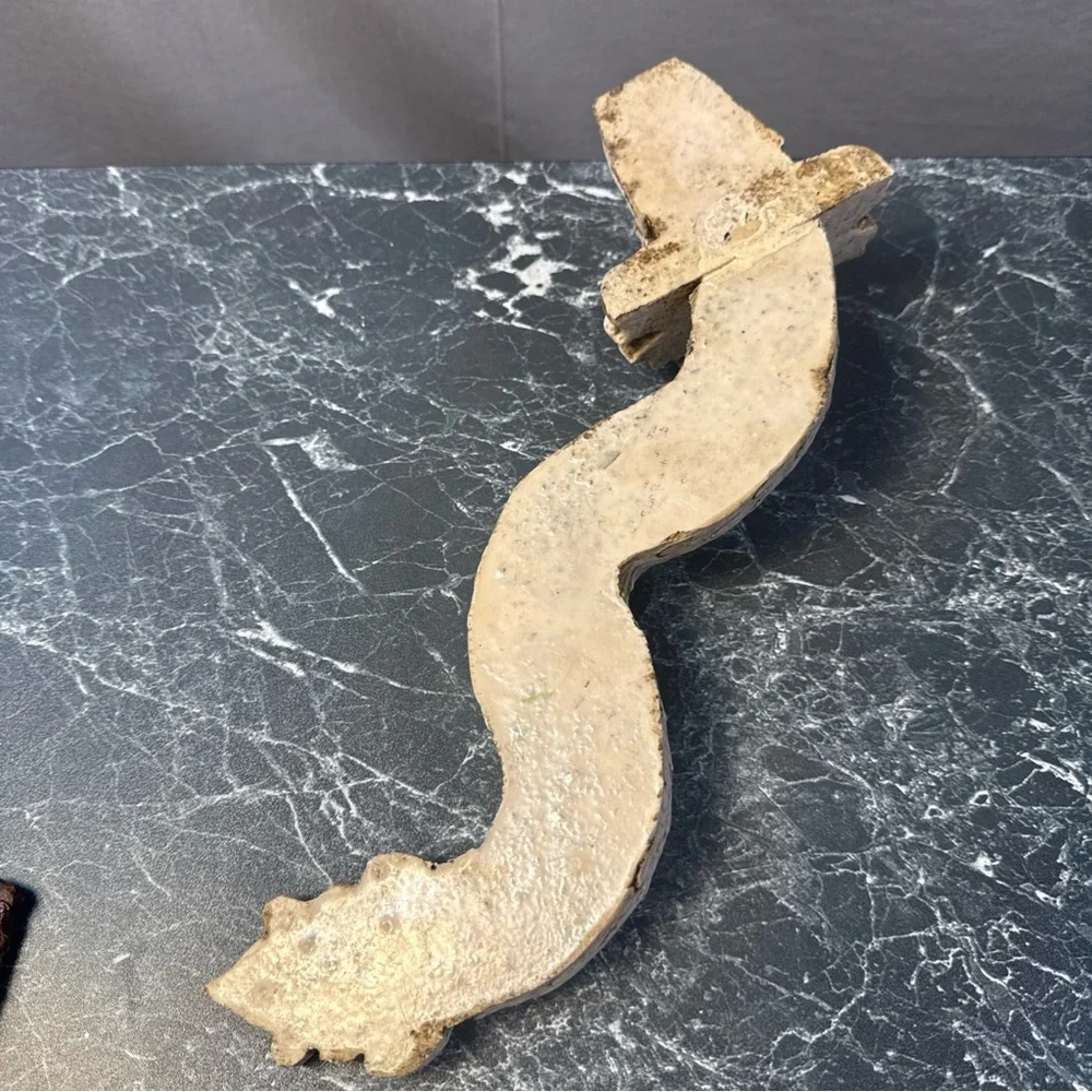 Vintage Aztec Serpent Statue Made Of Resin